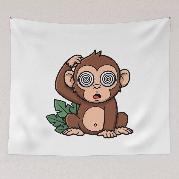 Item preview, Confused Hypnotized Monkey Funny Cartoon designed and sold by k3rstman1.