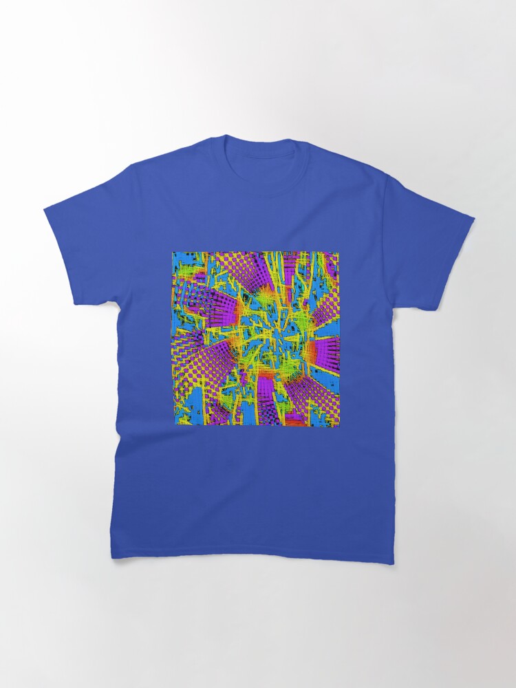 Thumbnail 3 of 7, Classic T-Shirt, Color elements of cyberspace designed and sold by blackhalt.