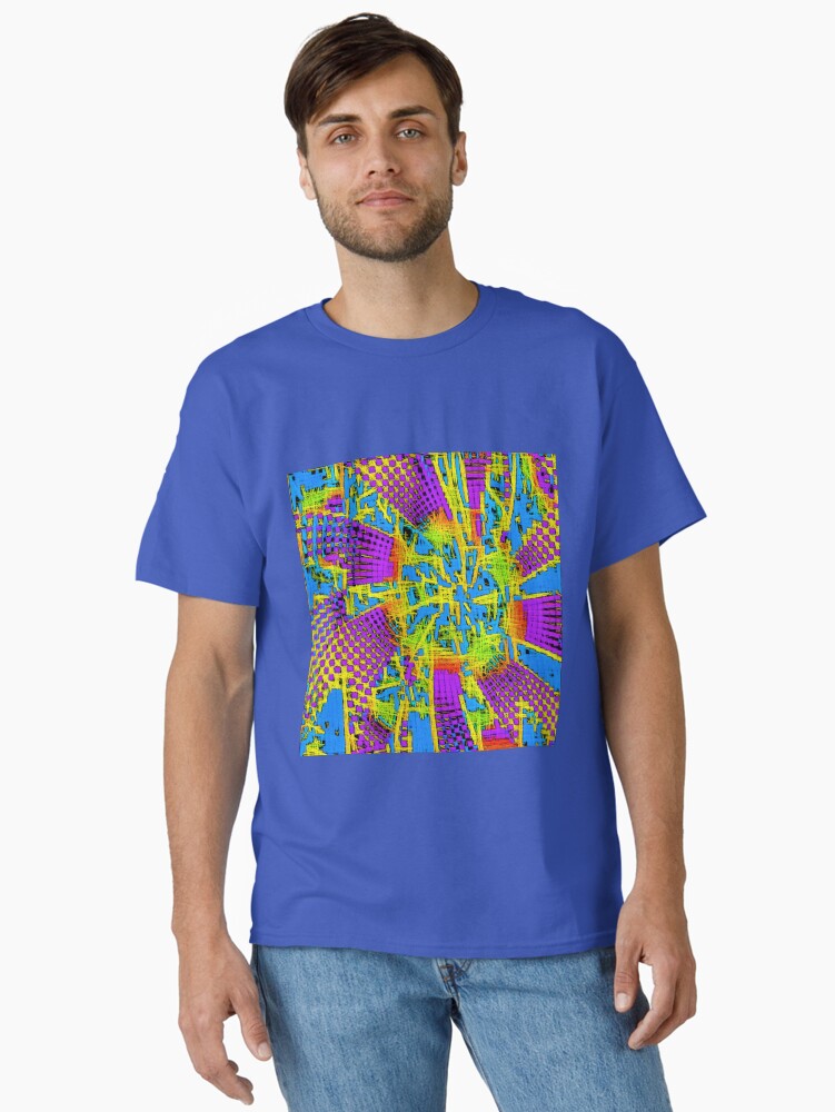 Thumbnail 2 of 7, Classic T-Shirt, Color elements of cyberspace designed and sold by blackhalt.