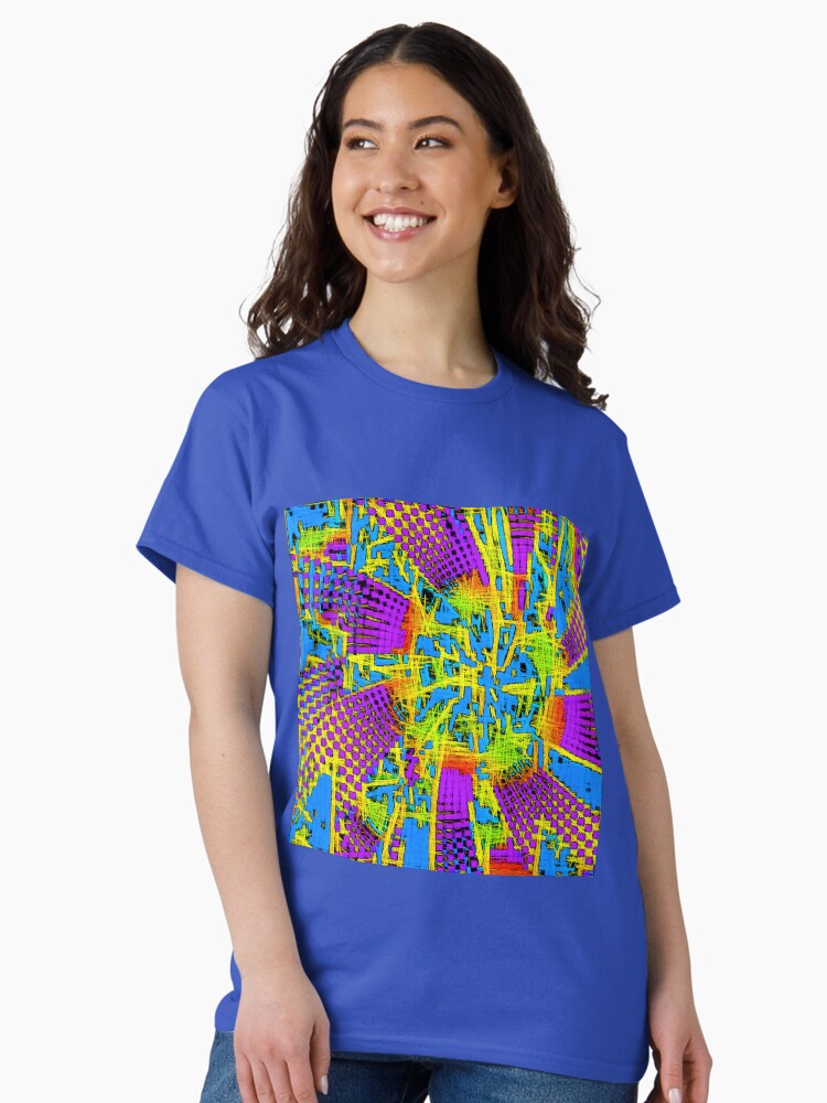 Thumbnail 1 of 7, Classic T-Shirt, Color elements of cyberspace designed and sold by blackhalt.