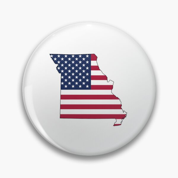 Item preview, Missouri USA Flag Silhouette – Stars and Stripes State Outline designed and sold by Paper Drip.