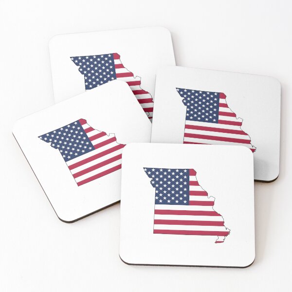 Item preview, Missouri USA Flag Silhouette – Stars and Stripes State Outline designed and sold by Paper Drip.