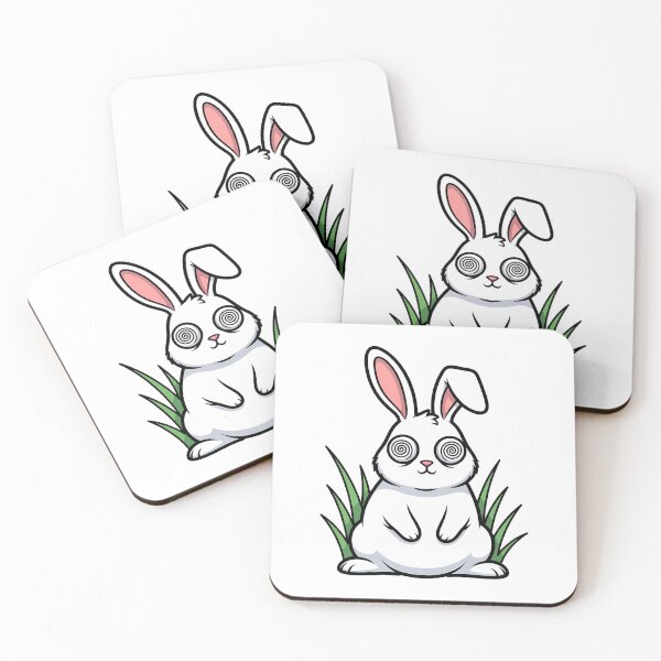 Item preview, Hypnotized White Rabbit Spiral Eyes Cartoon designed and sold by k3rstman1.