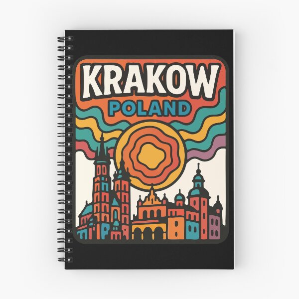 Item preview, Krakow Poland Colorful Retro Trippy Travel designed and sold by TomFrontierArt.
