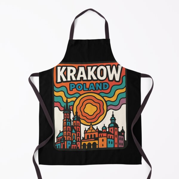 Item preview, Krakow Poland Colorful Retro Trippy Travel designed and sold by TomFrontierArt.