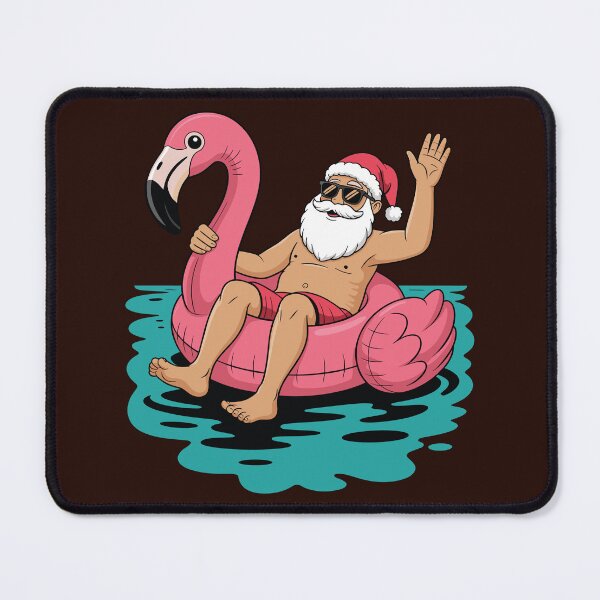 Item preview, Santa Flamingo Floatie Funny Christmas designed and sold by Trend Print Studio.