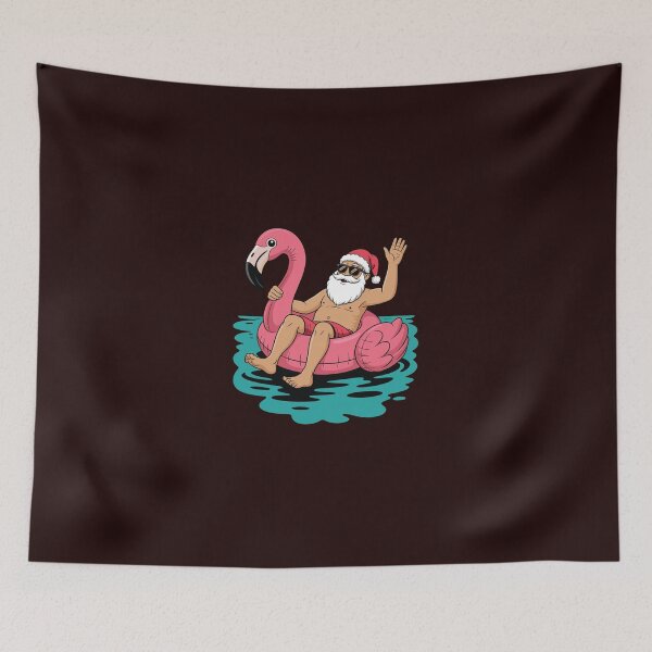 Item preview, Santa Flamingo Floatie Funny Christmas designed and sold by Trend Print Studio.