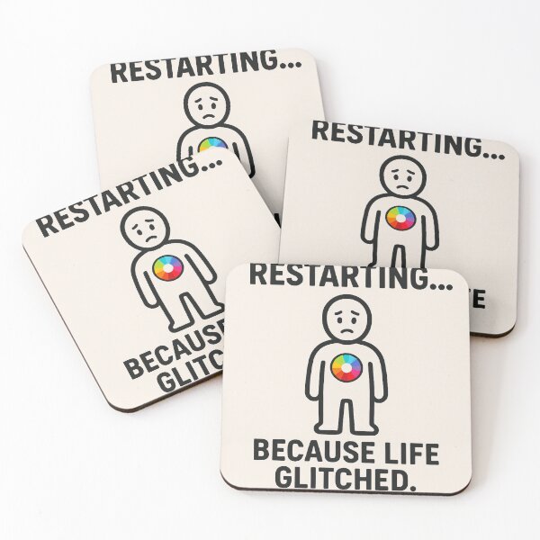 Item preview, Restarting Because Life Glitched Artwork designed and sold by HiteshArt111.