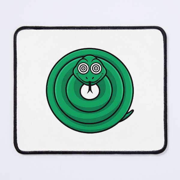 Item preview, Hypnotic Green Coiled Snake Cartoon designed and sold by k3rstman1.