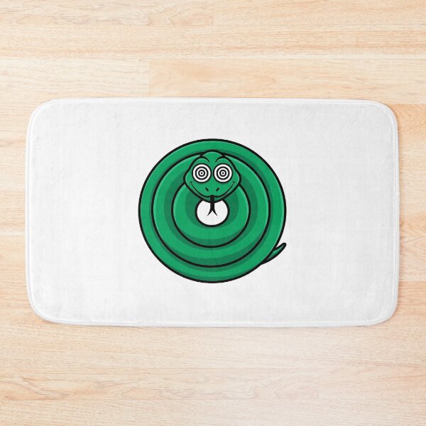 Item preview, Hypnotic Green Coiled Snake Cartoon designed and sold by k3rstman1.