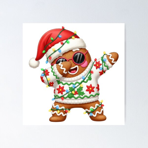 Item preview, Dancing Gingerbread Cookie Vibes designed and sold by Batycab Shop.