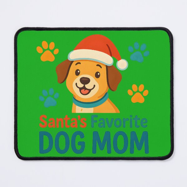 Item preview, Santa’s Favorite Dog Mom designed and sold by Signal and Ink.