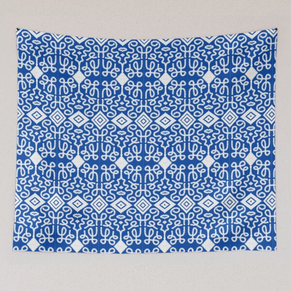 Item preview, Indigo Ikat Mosaic designed and sold by zanaxxer.