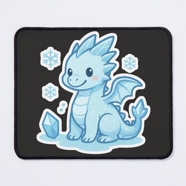 Item preview, Ice Dragon – Cute Kawaii Blue Baby Dragon Sticker designed and sold by Sksticker991.