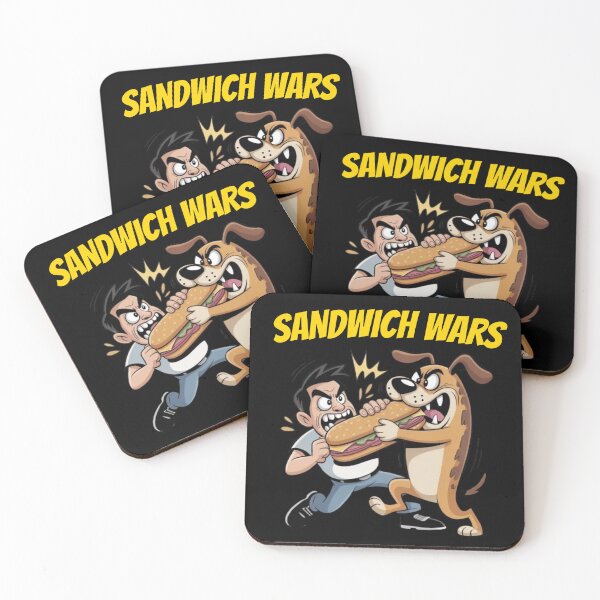 Item preview, Sandwich Wars – Funny Cartoon Food Fight with the Sandwich Guy designed and sold by kamisclothes.