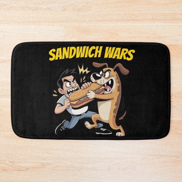 Item preview, Sandwich Wars – Funny Cartoon Food Fight with the Sandwich Guy designed and sold by kamisclothes.