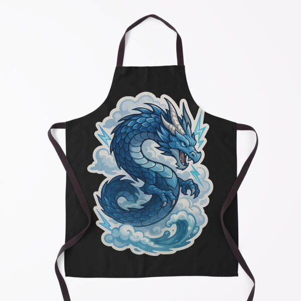 Item preview, Storm Sea Dragon – Azure Guardian of Ocean and Thunder designed and sold by Sksticker991.