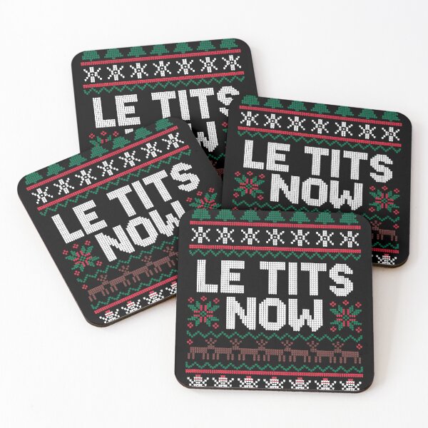 Item preview, Le Tits Now Funny Xmas Let It Snow Ugly Christmas Sweater designed and sold by KristenosNehk.