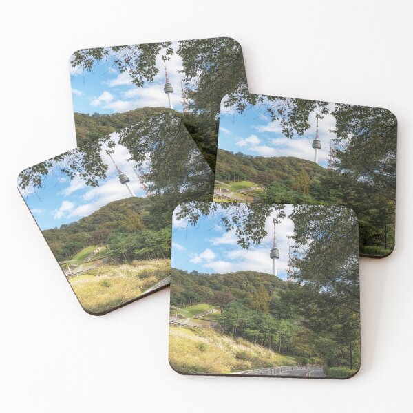 Item preview, Road in Namsan Park with N Seoul Tower designed and sold by aaronchoi.