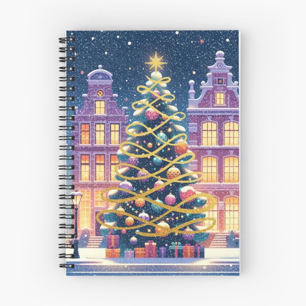 Item preview, Magical Amsterdam in the Snow – Dutch Christmas City Scene with Canals and Tree Lights designed and sold by Sugar Wisdom .