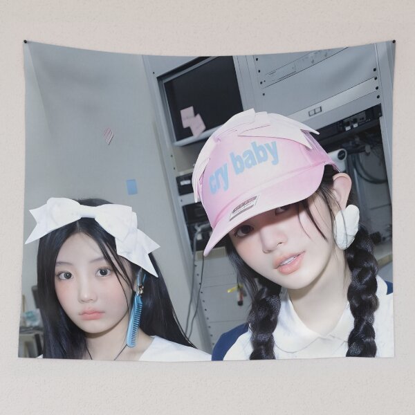 Item preview, Minju And Wonhee— Not Cute Anymore Aesthetic Print designed and sold by Valereekmerch.