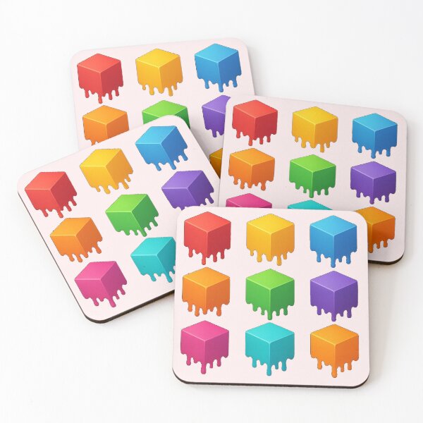 Item preview, Color Drip Cube T-Shirt – Aesthetic Melting Blocks Pop Art Design designed and sold by KDesignCrafts.