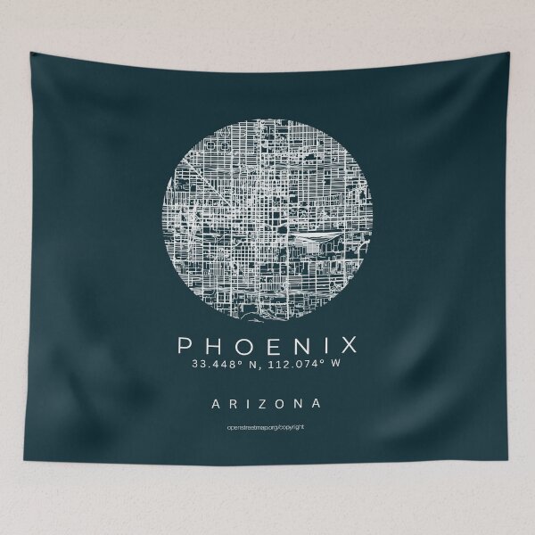 Item preview, Phoenix Arizona City Minimalist Map designed and sold by NosandEdgy.
