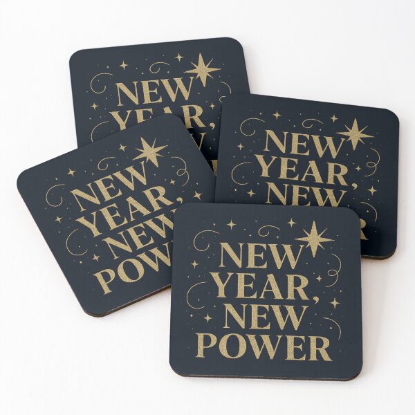 Item preview, New Year, New Power – Bold Motivational Quote Design designed and sold by Chahika Designs.
