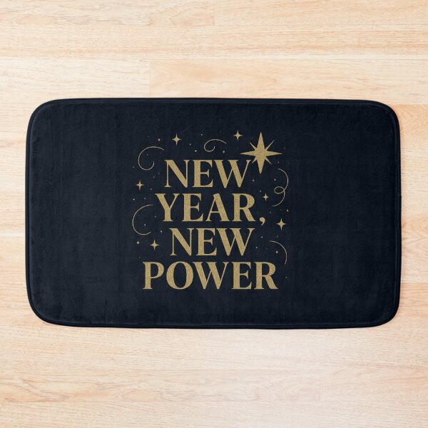Item preview, New Year, New Power – Bold Motivational Quote Design designed and sold by Chahika Designs.