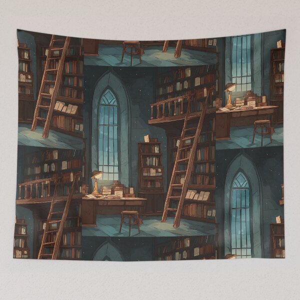 Item preview, Cozy Vintage Library designed and sold by bapupa.