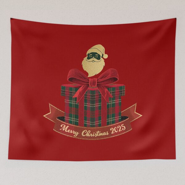 Item preview, Tartan Ribbon Santa Accent designed and sold by ChicTrendz.