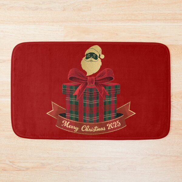 Item preview, Tartan Ribbon Santa Accent designed and sold by ChicTrendz.