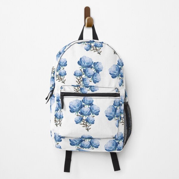 Item preview, "Symphony in Blue – Peony Pattern Elegance" designed and sold by MayaMaliStudio.