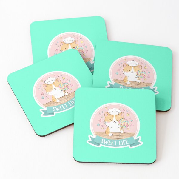 Item preview, Cute Sweet Life Candy Cat Sticker designed and sold by Ekracreatives.