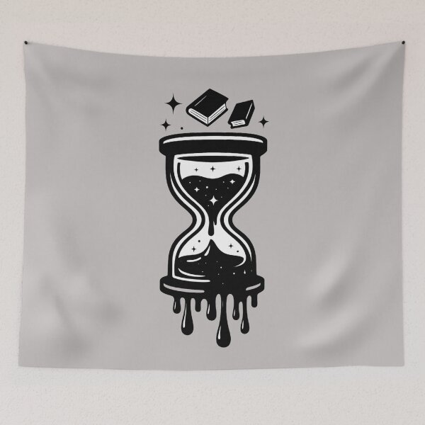 Item preview, Mystic Hourglass T-Shirt – Time & Books Aesthetic Ink Design designed and sold by KDesignCrafts.