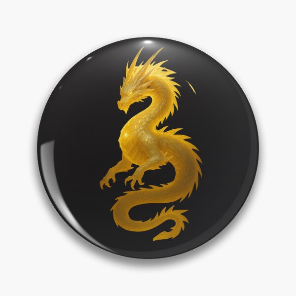 Item preview, Golden Dragon – Majestic Light Element Dragon Illustration designed and sold by Sksticker991.