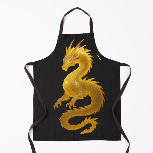 Item preview, Golden Dragon – Majestic Light Element Dragon Illustration designed and sold by Sksticker991.