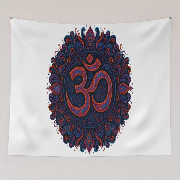 Item preview, Cosmic Psychedelic Om Mandala Design designed and sold by HiteshArt111.