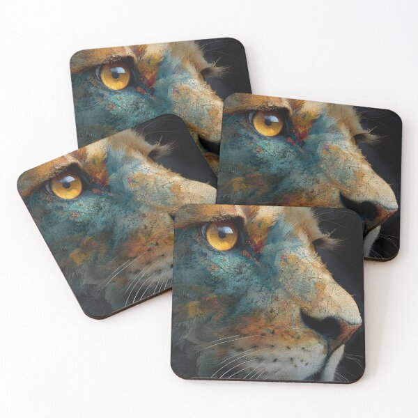 Item preview, Vibrant Lion Close-Up with Bold Colors and Textured Details designed and sold by daila70.