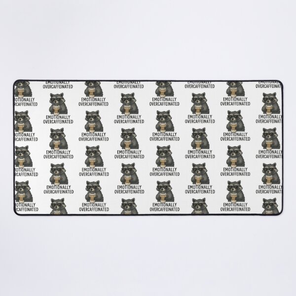 Item preview, Cute Raccoon “Emotionally Overcaffeinated”  designed and sold by BadaBingBear.