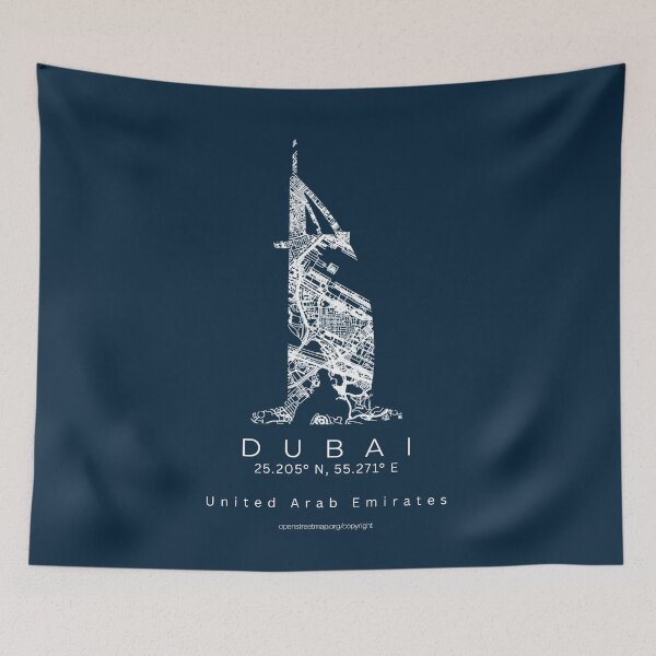 Artikelvorschau, Dubai Burj Al Arab VAE Minimalistischer Stadtplan entworfen und verkauft von NosandEdgy.