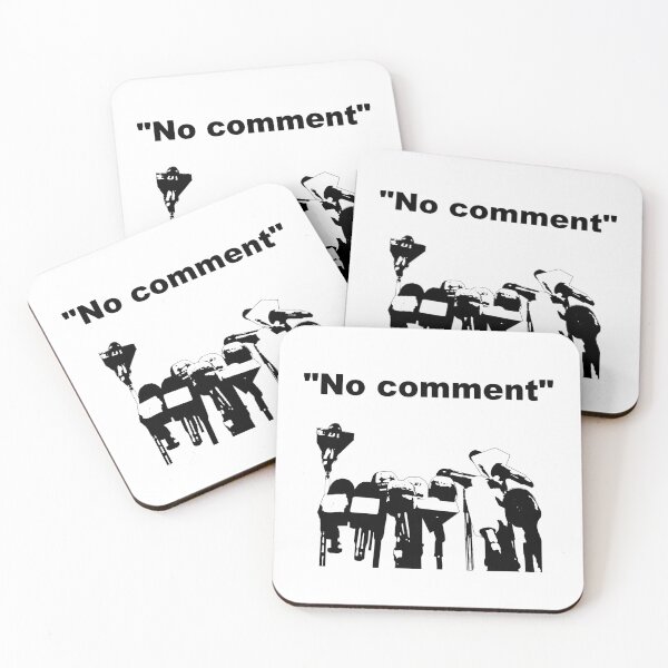 Item preview, No Comment – Monochrome Press Conference Parody designed and sold by denip.