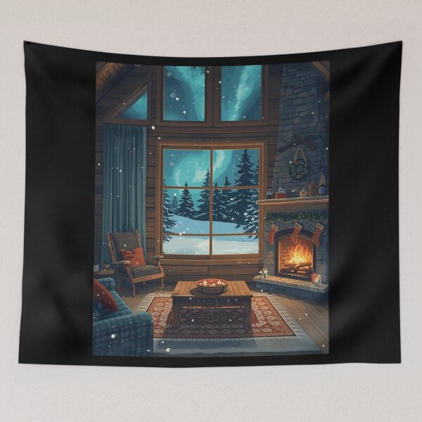 Item preview, Winter Retreat Under Aurora Sky designed and sold by ChicTrendz.