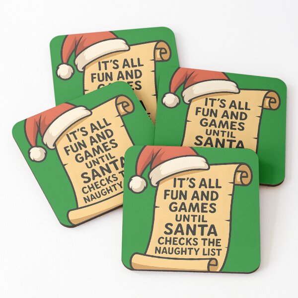 Item preview, It’s All Fun and Games Until Santa Checks the Naughty List designed and sold by Signal and Ink.