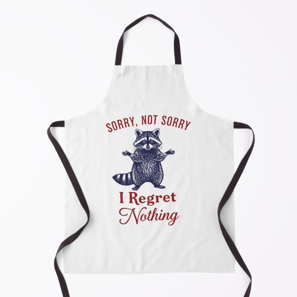 Item preview, Vintage Unapologetic Raccoon - Sorry, Not Sorry: I Regret Nothing. designed and sold by Steele-Art.