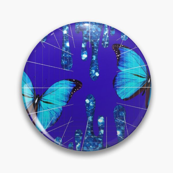 Item preview, Blue Butterfly Glitter Drip Art | Aesthetic Geometric Design | Turquoise Sparkle designed and sold by Elhelaly.