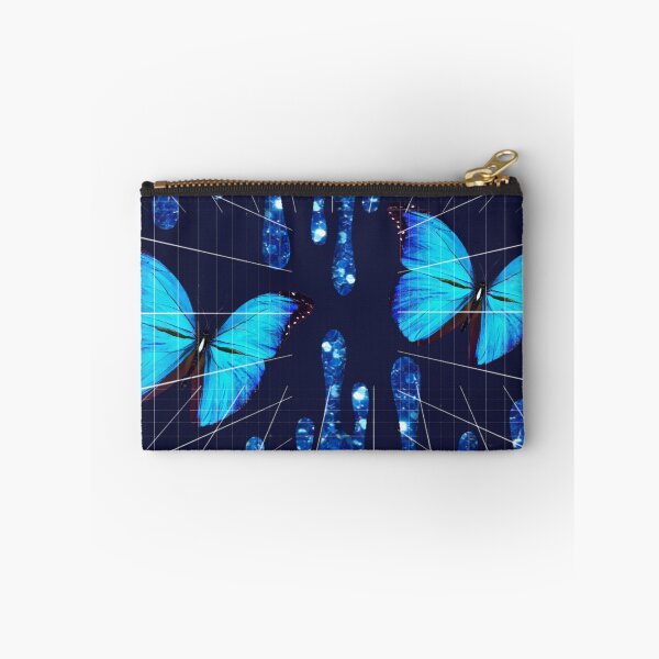 Item preview, Blue Butterfly Glitter Drip Art | Aesthetic Geometric Design | Turquoise Sparkle designed and sold by Elhelaly.