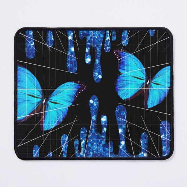 Item preview, Blue Butterfly Glitter Drip Art | Aesthetic Geometric Design | Turquoise Sparkle designed and sold by Elhelaly.
