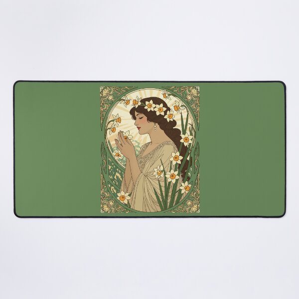 Item preview, December Birthday Narcissus Art Nouveau Design designed and sold by taiche.