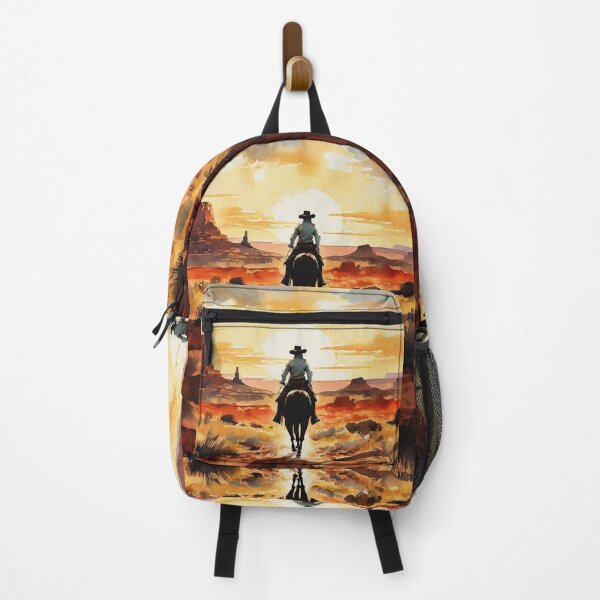 Item preview, Wild West Cowboy Riding a Horse into the Sunset | Vintage Aesthetic designed and sold by UnhingedBird.